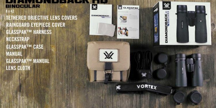 Vortex Optics Diamondback HD 8X42 Binocular w/ Vortex Harness Case and VX Hat